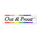Out & Proud bumper stickers