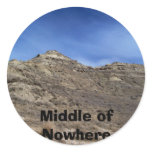 out west.jpg, Middle of Nowhere Round Sticker
