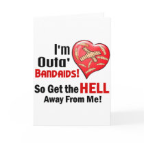 Outa' BandAids Greeting Card