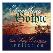Outback Halloween Gothic Wedding Invitation