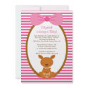 Outback kangaroo Baby Girl Shower Invitation