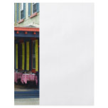 Outdoor Cafe With Chequered Tablecloths flyers