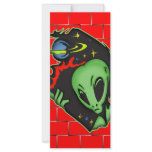 Outer Space Alien Rack Card Template