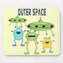 Outer Space Aliens Mousemats