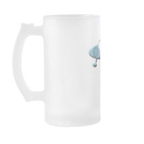 Outer Space Design Frosted Beer Mug