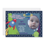 Outer Space Photo Birthday Invitation 5x7