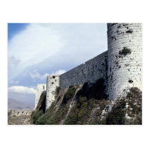 Outer wall, Krak des Chevaliers, Syria Postcard