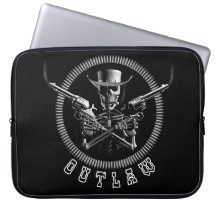 Outlaw Skeleton Laptop Sleeves