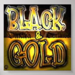 outlaws black & gold poster posters