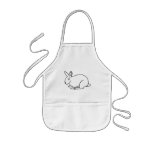 outline art - bunny rabbit colour in aprons