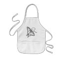 outline art - butterfly and flower colour in apron