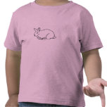 Outline art, drawing of rabbit colouring shirts