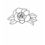 Outline art - Rose Flower Colour in Shirts
