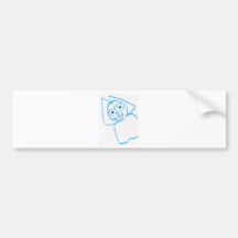 Outline Katzen Bumper Sticker