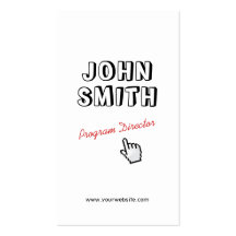 Outline Text Program Director Business Card