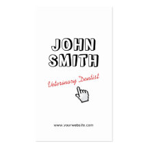Outline Text Veterinary Dentist Business Card