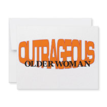 Outrageous Older Woman Personalized Invites