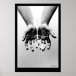 outreached hands posters