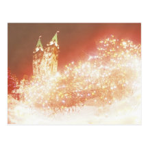 Outside Holiday Lights Postcard