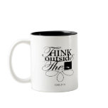 Outside the Box Black Logo mugs