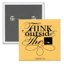 Outside the Box Black Logo Pinback Button