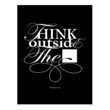 Outside the Box White Logo Postcard
