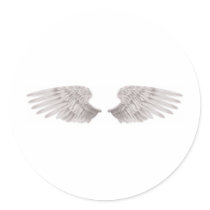 outstretched beautiful white wings sticker