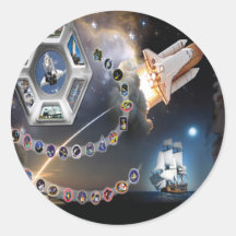 OV 105 Endeavour Round Sticker