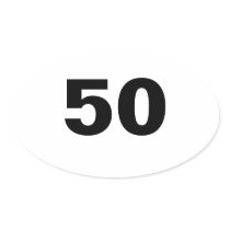 Oval 50 Mile Sticker
