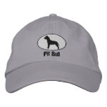 Oval American Pit Bull Terrier Embroidered Hat embroidered hats