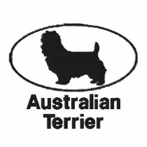 Oval Australian Terrier Embroidered Shirt (TShirt)