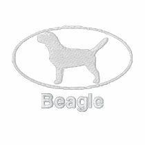 Oval Beagle Embroidered Shirt (Dark)