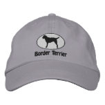 Oval Border Terrier Embroidered Hat embroidered hats