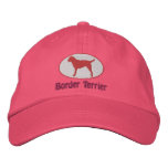 Oval Border Terrier Embroidered Hat (Pink)