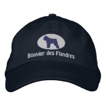 Oval Bouvier des Flandres Embroidered Hat (Blue)