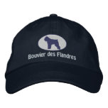 Oval Bouvier des Flandres Embroidered Hat (Blue) embroidered hats