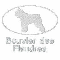 Oval Bouvier des Flandres Embroidered Shirt (Tee)
