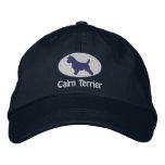 Oval Cairn Terrier Embroidered Hat (Dark) embroidered hats
