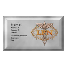 Oval Copper LPN Nurse Business Card