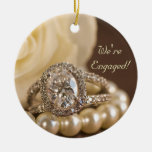 Oval Diamond Ring Engagement Round Ornament