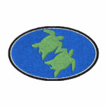 Oval Earth embroidered shirts