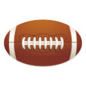 Oval Football Sticker