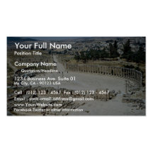 Oval forum from Temple of Zeus, Roman city of Jera Business Card Templates