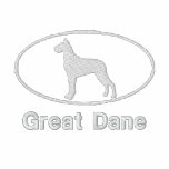 Oval Great Dane Embroidered Shirt (Dark)