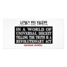 OVAL ORWELL UNIVERSAL DECEIT CUSTOM PHOTO CARD