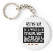 OVAL ORWELL UNIVERSAL DECEIT KEYCHAINS