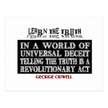 OVAL ORWELL UNIVERSAL DECEIT POSTCARD