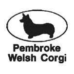Oval Pembroke Welsh Corgi Embroidered Shirt embroidered shirts