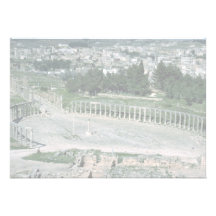 Oval piazza, ancient Decapolis city Jarash, Jordan Custom Invite