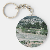 Oval piazza, ancient Decapolis city Jarash, Jordan Keychains